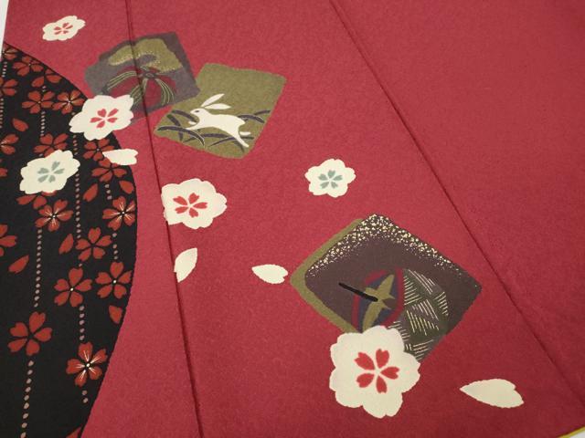 平和屋着物●豪華振袖　跳兎　色紙重ね糸巻き花文　金彩　正絹　逸品　CABH9747ut