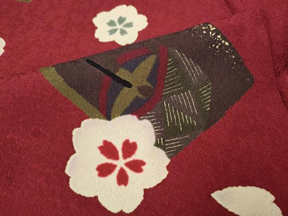 平和屋着物●豪華振袖　跳兎　色紙重ね糸巻き花文　金彩　正絹　逸品　CABH9747ut