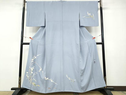 平和屋着物●京加賀友禅　百貫達雄　訪問着　枝花文　正絹　逸品　CABH9748ut