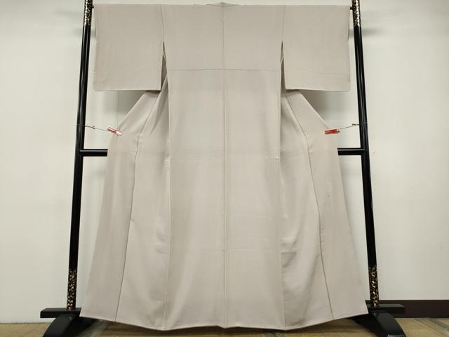 平和屋着物●伝統工芸士 砂川健一　江戸小紋　万筋　水柿色×素色　正絹　逸品　CABH9757ut