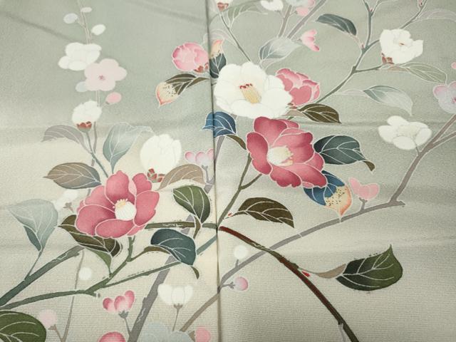 平和屋着物●訪問着　友禅　作家物　枝花文　暈し染め　正絹　逸品　CABH9758ut
