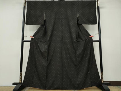 平和屋着物●本場大島紬　十字絣　正絹　逸品　CABH9765ut