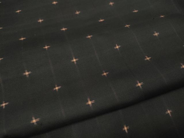 平和屋着物●本場大島紬　十字絣　正絹　逸品　CABH9765ut