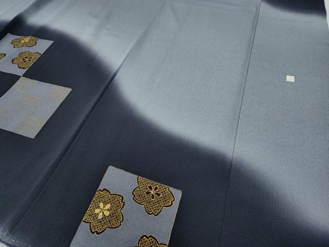 平和屋着物●訪問着　刺繍　雪うさぎ　でんでん太鼓　鈴　色紙花文　暈し染め　金彩　鬼しぼ縮緬　正絹　逸品　CABH9766ut