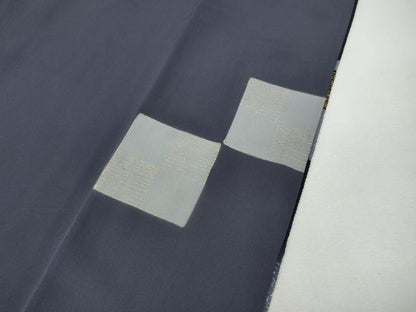 平和屋着物●訪問着　刺繍　雪うさぎ　でんでん太鼓　鈴　色紙花文　暈し染め　金彩　鬼しぼ縮緬　正絹　逸品　CABH9766ut