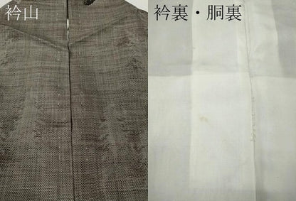 平和屋着物●本場大島紬　9マルキ　風景草木文　正絹　逸品　CABH9770ut