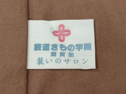 平和屋着物●本塩沢　110亀甲　道長吉祥文　正絹　逸品　CABH9772ut