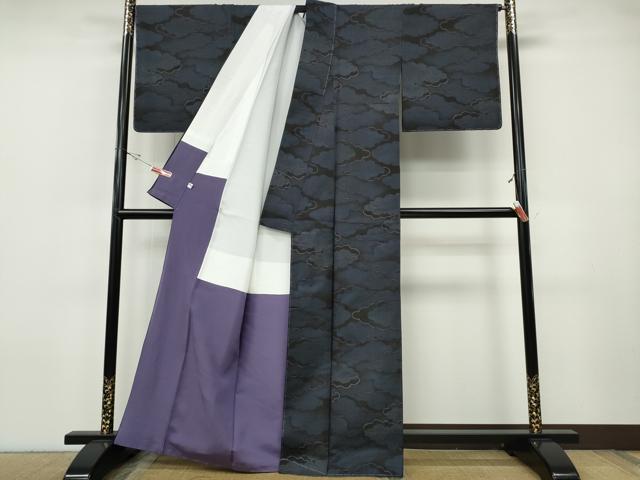 平和屋着物●本場大島紬　9マルキ　雲重ね文　正絹　逸品　未使用　CABH9781ut