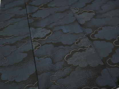 平和屋着物●本場大島紬　9マルキ　雲重ね文　正絹　逸品　未使用　CABH9781ut
