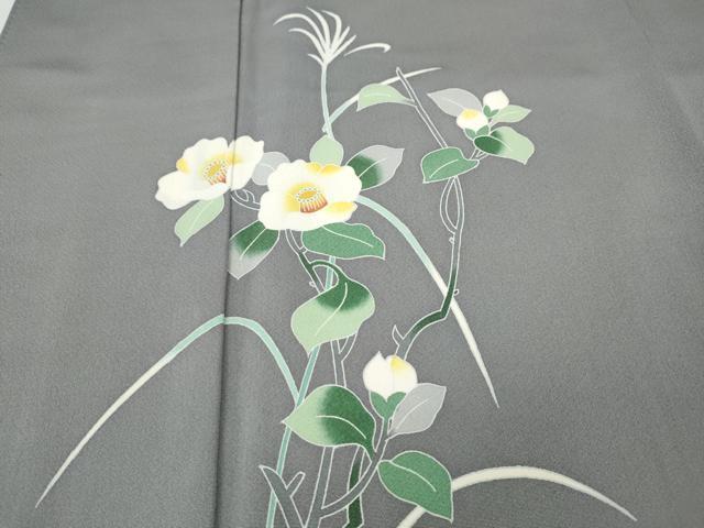 平和屋着物●訪問着　友禅　作家物　流水枝花文　正絹　逸品　CABH9786ut