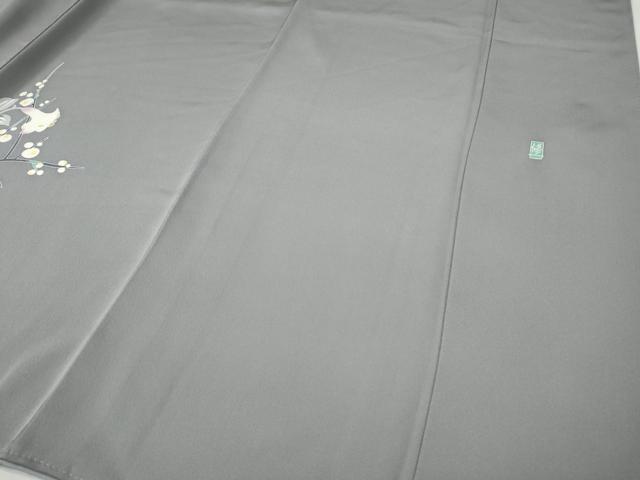 平和屋着物●訪問着　友禅　作家物　流水枝花文　正絹　逸品　CABH9786ut