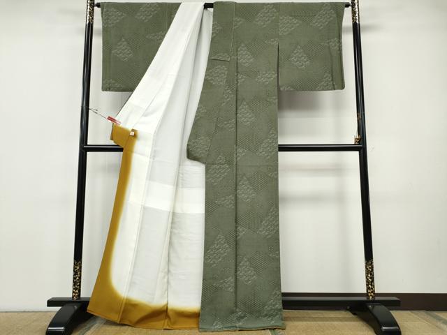 平和屋着物●江戸小紋　切嵌小花柄　正絹　逸品　CABH9788ut