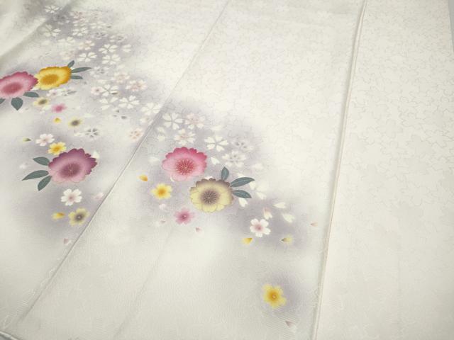 平和屋着物●豪華振袖　刺繍　舞花鞠文　暈し染め　金彩　京都きもの友禅扱い　正絹　逸品　CABH9792ut