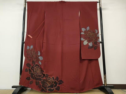 平和屋着物●豪華振袖　薔薇　金彩　正絹　逸品　CABH9796ut
