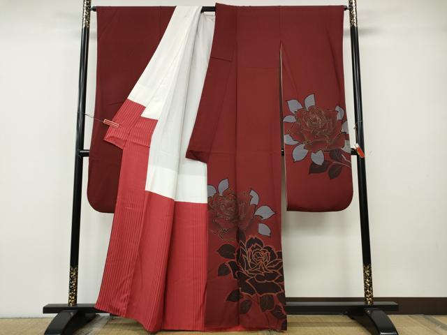 平和屋着物●豪華振袖　薔薇　金彩　正絹　逸品　CABH9796ut