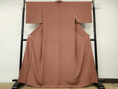 平和屋着物●江戸小紋　鮫小紋柄　鬼しぼ縮緬　正絹　逸品　CABH9803ut