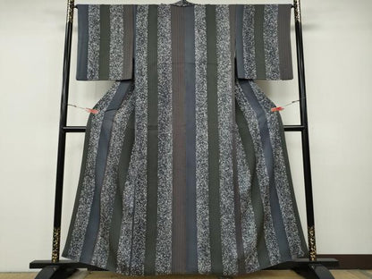 平和屋着物●上質な小紋　霞間道　たたき染め　正絹　逸品　CABH9807ut