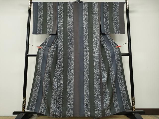 平和屋着物●上質な小紋　霞間道　たたき染め　正絹　逸品　CABH9807ut