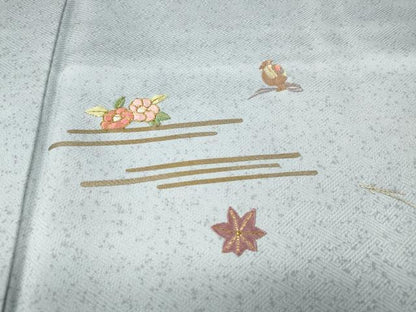 平和屋着物●訪問着　刺繍　打ち出の小槌　舞花文　金彩　正絹　逸品　CABH9810ut