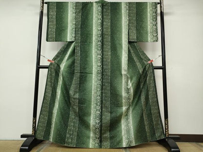 平和屋着物●本場染大島紬　花鳥間道　正絹　逸品　CABH9811ut