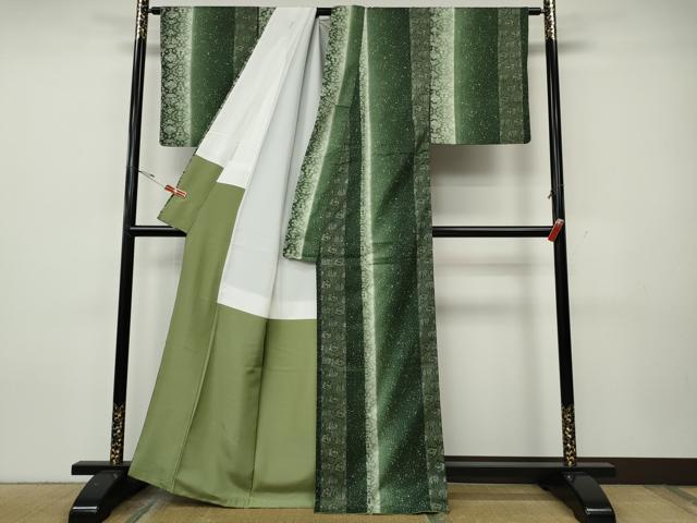 平和屋着物●本場染大島紬　花鳥間道　正絹　逸品　CABH9811ut