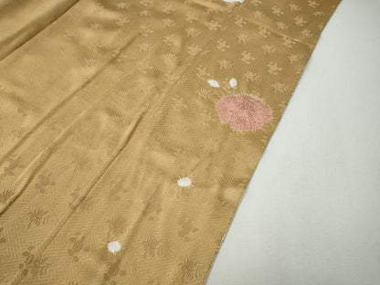 平和屋着物●訪問着　駒刺繍　絞り　草花文　金彩　鈴乃屋扱い　正絹　逸品　CABH9813ut