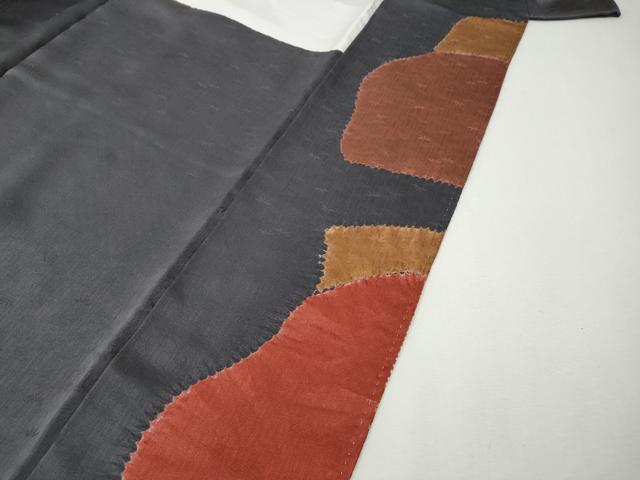 平和屋着物●訪問着　駒刺繍　絞り　地紙花文　金彩　正絹　逸品　CABH9815ut