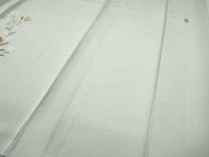 平和屋着物●本加賀友禅作家　金丸充夫　訪問着　草花文　暈し染め　正絹　逸品　CABH9816ut