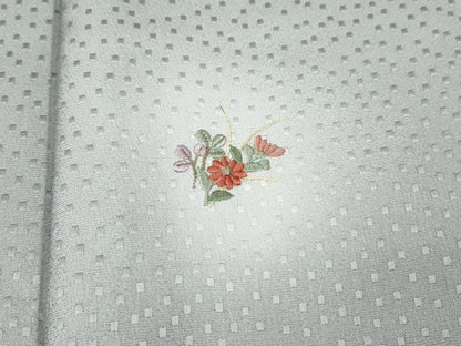 平和屋着物●訪問着　刺繍　雪輪草花文　暈し染め　金糸　正絹　逸品　CABH9818ut