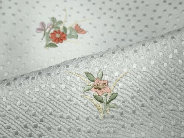 平和屋着物●訪問着　刺繍　雪輪草花文　暈し染め　金糸　正絹　逸品　CABH9818ut