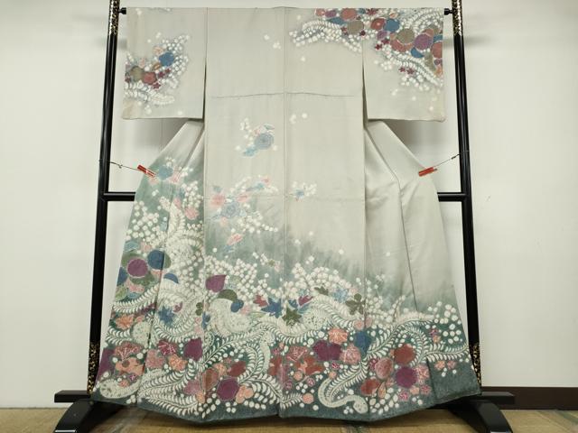 平和屋着物●訪問着　辻が花　暈し染め　正絹　逸品　CABH9823ut