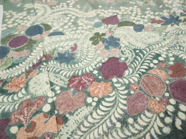 平和屋着物●訪問着　辻が花　暈し染め　正絹　逸品　CABH9823ut