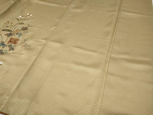 平和屋着物●訪問着　草花文　暈し染め　金銀彩　正絹　逸品　CABH9828ut