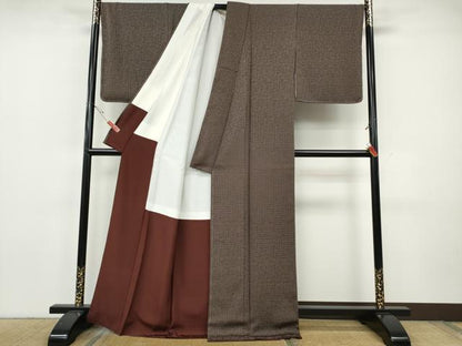 平和屋着物●江戸小紋　角通し　正絹　逸品　未使用　CABH9833ut