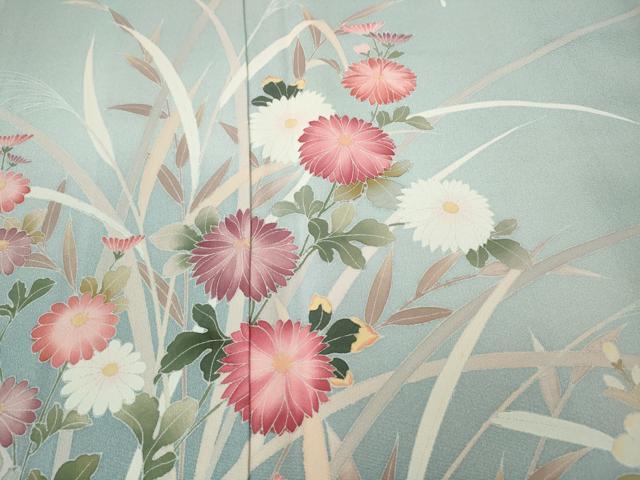 平和屋着物●訪問着　友禅　花蝶文　暈し染め　正絹　逸品　CABH9835ut
