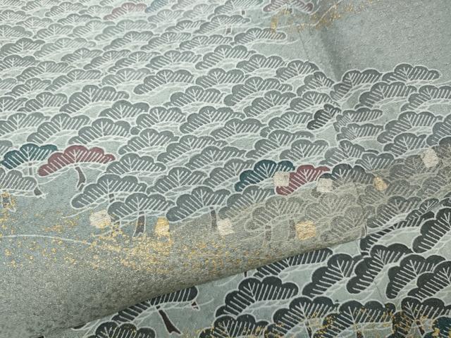 平和屋着物●訪問着　松　箔散らし　金銀彩　正絹　逸品　CABH9836ut