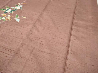 平和屋着物●訪問着　友禅　白山紬　枝花文　正絹　逸品　CABH9850ut