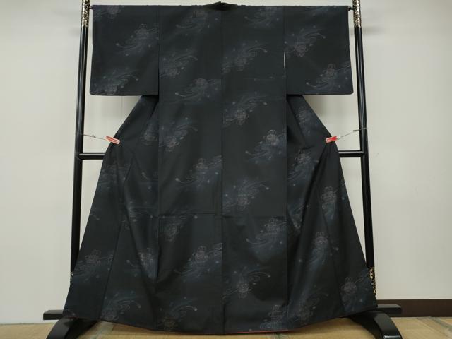平和屋着物●本場大島紬　流水鞠花文　さが美扱い　正絹　逸品　CABH9852ut