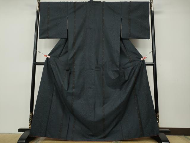 平和屋着物●本場大島紬　枝花間道　正絹　逸品　CABH9854ut