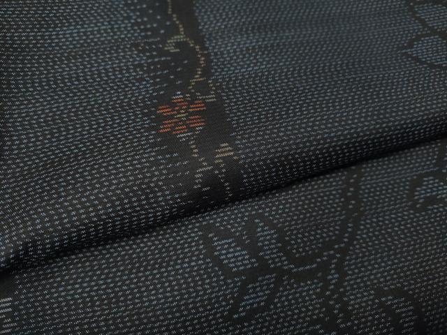 平和屋着物●本場大島紬　枝花間道　正絹　逸品　CABH9854ut