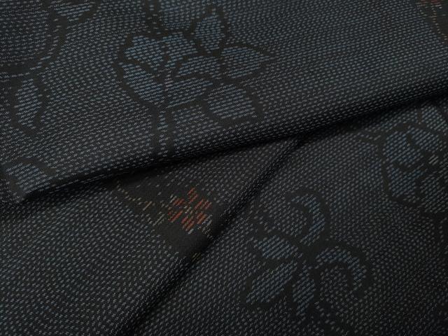 平和屋着物●本場大島紬　枝花間道　正絹　逸品　CABH9854ut