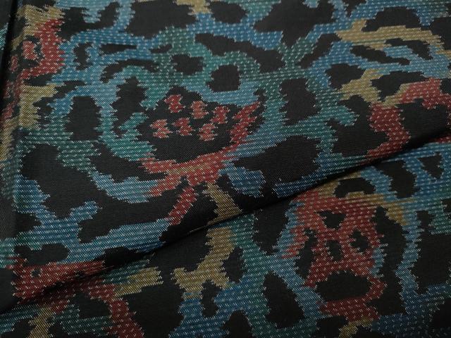平和屋着物●本場大島紬　舞花文　正絹　逸品　CABH9855ut