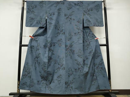 平和屋着物●上質な紬　舞花文　正絹　逸品　CABH9861ut