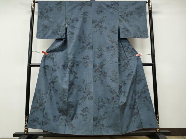 平和屋着物●上質な紬　舞花文　正絹　逸品　CABH9861ut