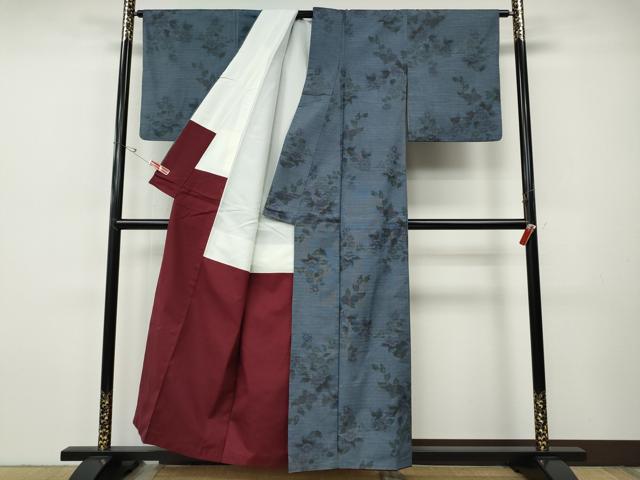 平和屋着物●上質な紬　舞花文　正絹　逸品　CABH9861ut