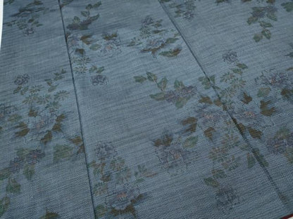 平和屋着物●上質な紬　舞花文　正絹　逸品　CABH9861ut