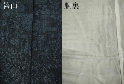 平和屋着物●上質な紬　100亀甲　機乃里　エ霞風景草花文　証紙付き　正絹　逸品　CABH9863ut
