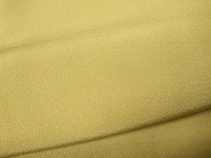 平和屋着物●上質な色無地　淡黄色　ロング丈　正絹　逸品　CABH9864ut