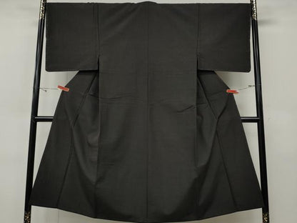 平和屋着物●男性　紬　紅消鼠色　正絹　逸品　CABH9871ut