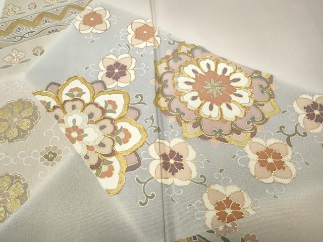 平和屋着物●豪華色留袖　駒刺繍　切嵌正倉院花文　金彩　正絹　逸品　CABH9873ut